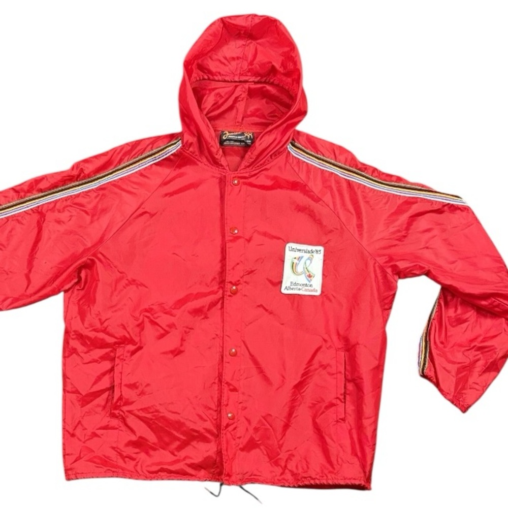 Large Vintage Red Windbreaker